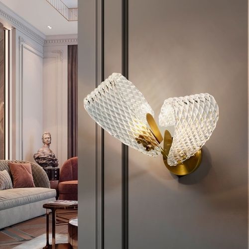 Applique contemporanea - LARA - K-LIGHTING - da interno / in acciaio inossidabile / in vetro