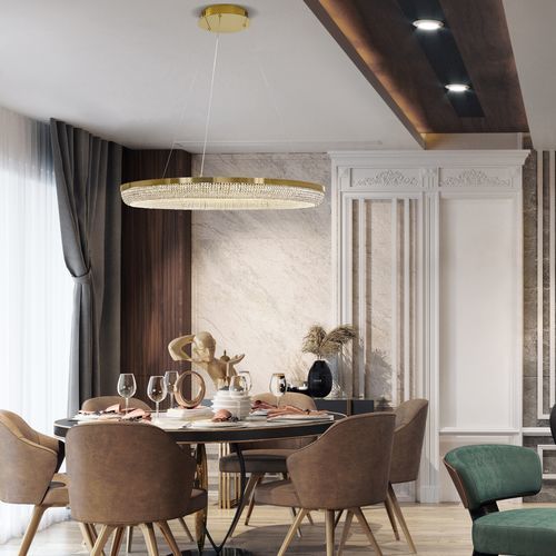 Lampada a sospensione - IMPERIUM BIG - K-LIGHTING - in acciaio inossidabile / in cristallo / contemporanea