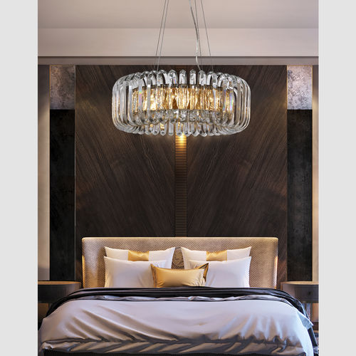 Lampada a sospensione - NERO - K-LIGHTING - in acciaio inossidabile / in cristallo / contemporanea
