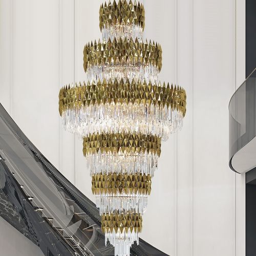 Lampadario contemporaneo - LUNE XXL - K-LIGHTING - in cristallo / in acciaio inossidabile / scultura