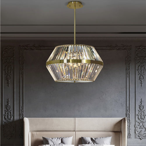 Lampada a sospensione - HEXAGON - K-LIGHTING - in acciaio inossidabile / in cristallo / contemporanea