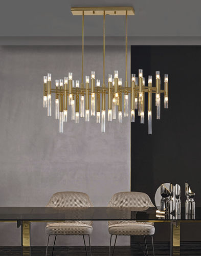 Lampadario contemporaneo - CROCODILE  - K-LIGHTING - in vetro / in acciaio inossidabile / geometrico
