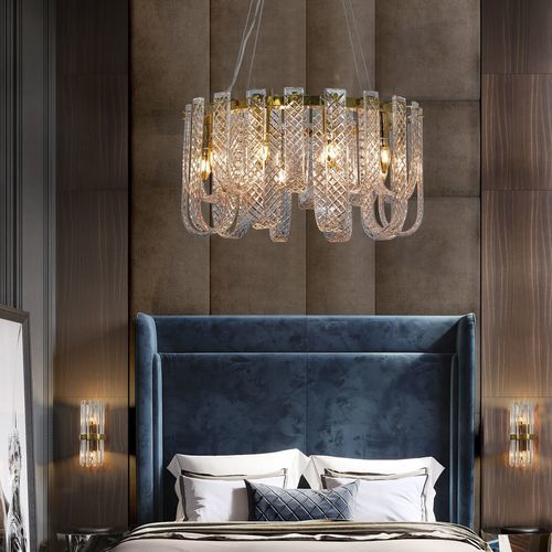 Lampadario contemporaneo - MULEN - K-LIGHTING - in vetro / in metallo / da 10 lampadine