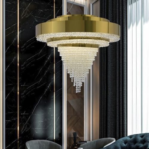 Plafoniera contemporanea - BACO - K-LIGHTING - in cristallo / in acciaio inossidabile / altre sorgenti luminose