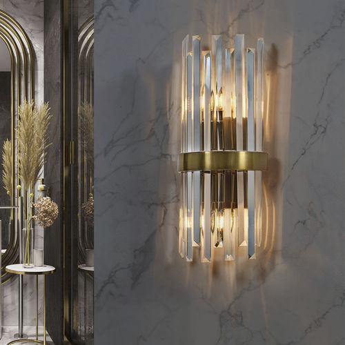 Applique contemporanea - LIBERTE - K-LIGHTING - da interno / in acciaio inossidabile / in cristallo
