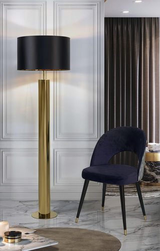 Lampada da terra - LESSISMORE D'OR - K-LIGHTING - in acciaio inossidabile / in tessuto / contemporanea