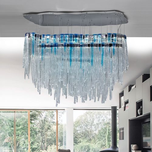 Lampadario contemporaneo - LINE ICE - K-LIGHTING - in vetro / in metallo / contract
