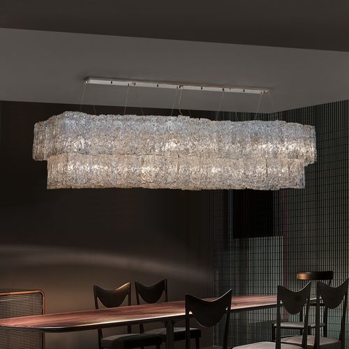 Lampadario contemporaneo - LINE ATENAS L220C - K-LIGHTING - in cromo / in ottone lucidato / contract