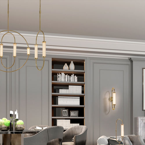 Lampada a sospensione - LINE ANDY SINGLE - K-LIGHTING - in metallo / in vetro / contemporanea