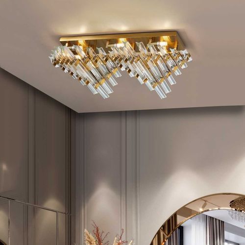 Plafoniera contemporanea - LINE LIMA - K-LIGHTING - in vetro / in ottone / alogena