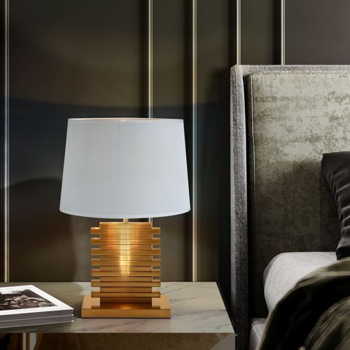 Lampada da comodino - LINE MERLIN - K-LIGHTING - in ottone / in tessuto / contemporanea