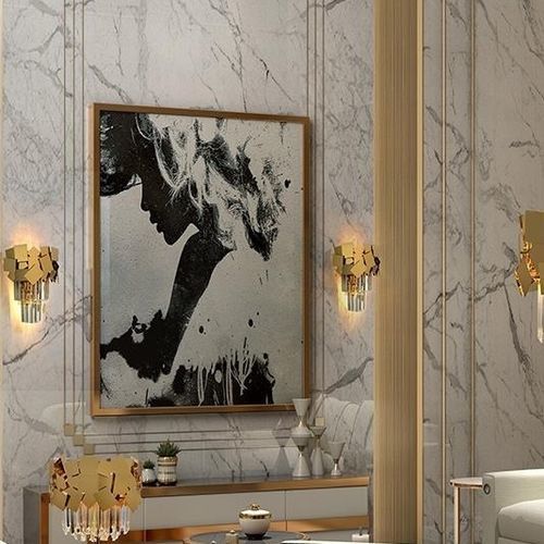 Applique contemporanea - LINE HEMERA - K-LIGHTING - da interno / in acciaio inossidabile / in cristallo