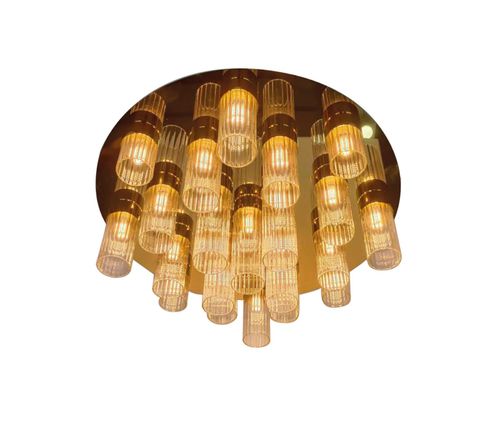 Plafoniera contemporanea - LINE - K-LIGHTING - tubolare / in vetro / in metallo