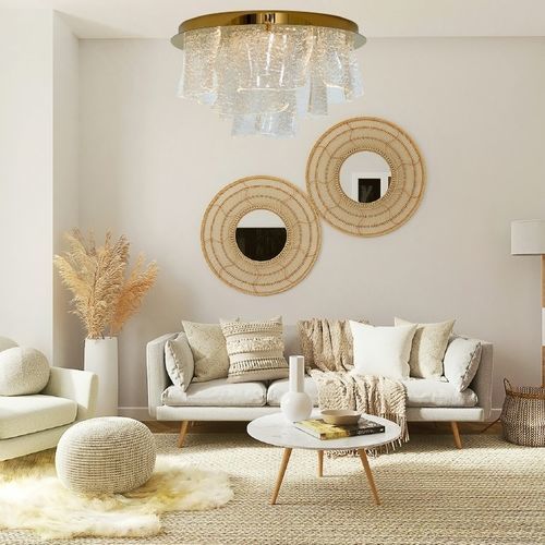 Plafoniera contemporanea - LINE SHUA - K-LIGHTING - curva / scultura / in acciaio inossidabile lucido