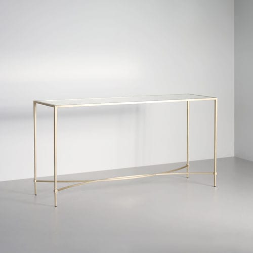 Consolle contemporanea - Hanover - TOM FAULKNER - in vetro / in marmo / con supporto in acciaio