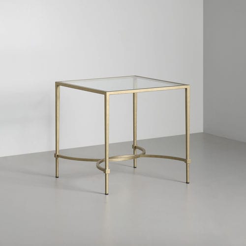 Tavolo d'appoggio contemporaneo - Hanover - TOM FAULKNER - in vetro / in marmo / con supporto in acciaio