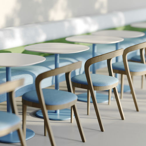 Sedia da ristorante contemporanea - UDI chair - arianeske - da interno / in tessuto / in pelle