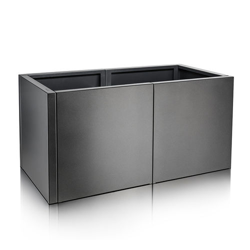 Fioriera in metallo - VERDURO - metallico - rettangolare / modulabile / in altezza