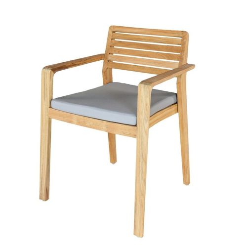 Sedia contemporanea - AQUARIVA - Ezeis - da giardino / in Batyline® / con supporto in teak