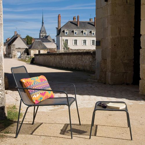 Sedia da giardino contemporanea - AMBROISE - Ezeis - da esterno / in acciaio / impilabile