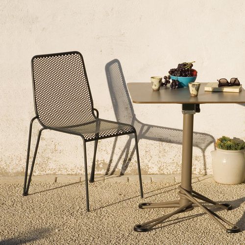 Sedia da giardino contemporanea - AMBROISE - Ezeis - da esterno / in acciaio / impilabile