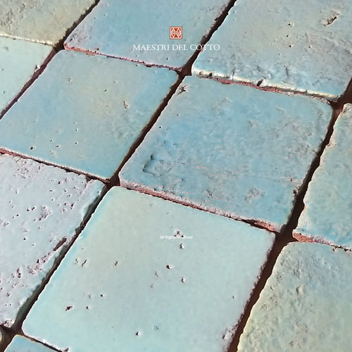 Piastrella in terracotta - COTTO SMALTATO ACQUAMARINA - MAESTRI DEL COTTO - smaltata / da interno / da bagno