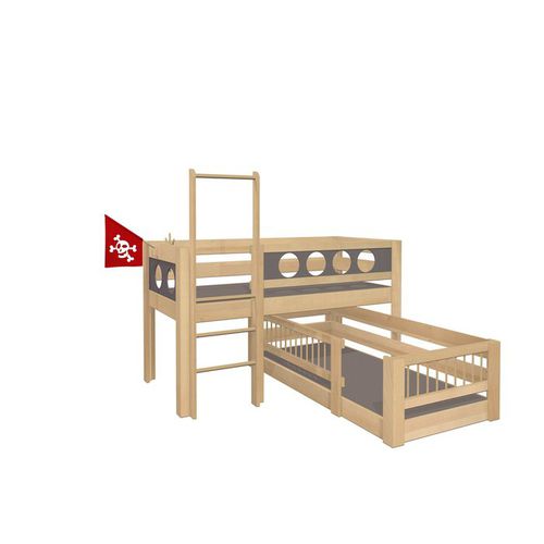 Letto a castello ad angolo - PIRATE - DE BREUYN - a baldacchino / singolo / contemporaneo