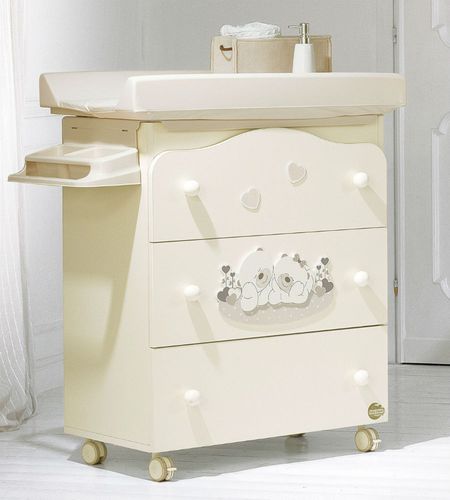 Fasciatoio in legno - SOGNO - Baby Expert - con rotelle