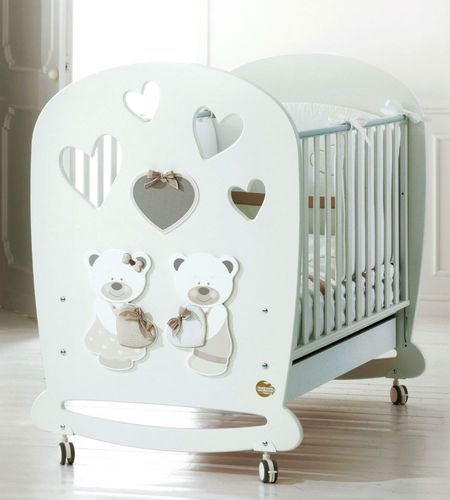 Letto per neonato contemporaneo - BON BON - Baby Expert - con rotelle / in legno