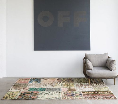 Tappeto contemporaneo - VINTAGE - Massimo Copenhagen - patchwork / rettangolare / annodato a mano