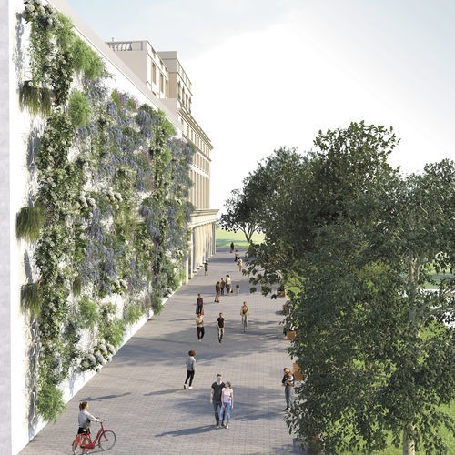 Parete vegetale in pannelli modulari - XLARGE FACADE SYSTEMS - Green Urban Life GmbH - naturale / per facciate / con struttura modulare