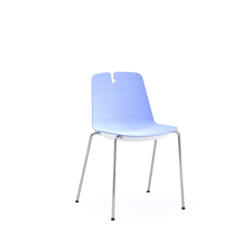 Sedia visitatore contemporanea - LOIS - Milani - da interno / in alluminio / in plastica