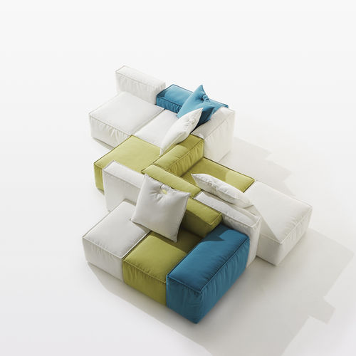 Divano modulare - HANDLE - Milani - contemporaneo / in tessuto / per uso contract