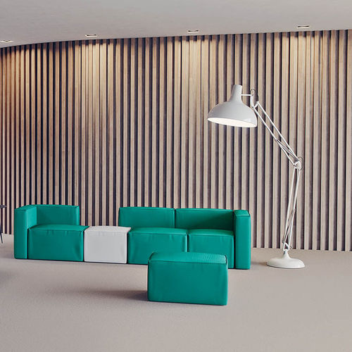 Divano modulare - HANDLE OFFICE - Milani - chesterfield / in pelle / per uso contract