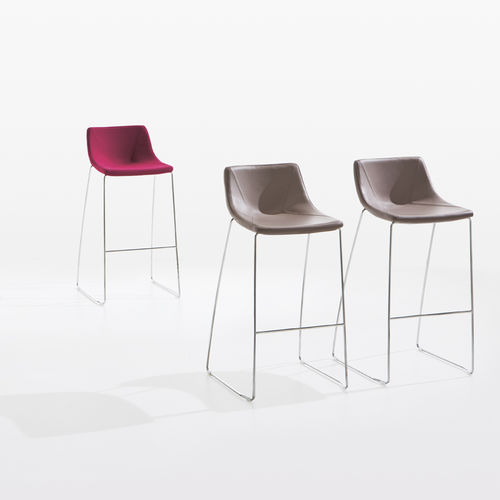 Sedia alta contemporanea - ELLIPSE - Milani - da interno / in tessuto / contract