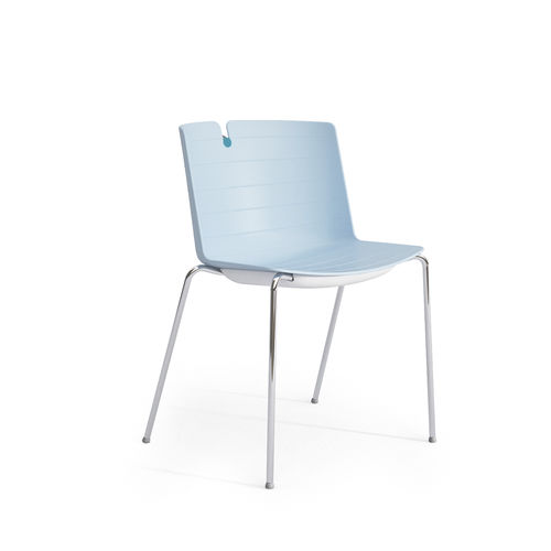Sedia visitatore contemporanea - CLARK - Milani - da interno / in plastica / imbottita