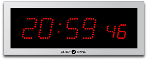 Orologio contemporaneo - LEDI® REVERSO 7.S - Gorgy Timing - per installazioni a soffitto / digitale / in alluminio
