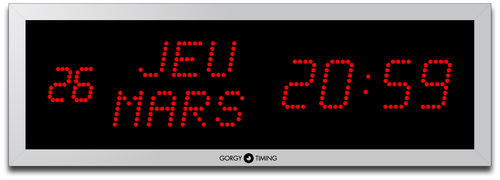 Orologio contemporaneo - LEDICA® ALPHA 7.M - Gorgy Timing - a muro / digitale / in alluminio