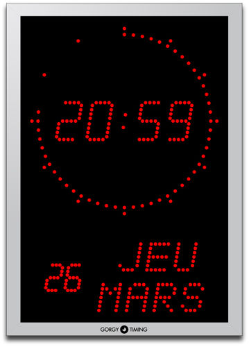 Orologio contemporaneo - LEDICA® ALPHA 7.60.M - Gorgy Timing - per installazioni a soffitto / analogico / in alluminio