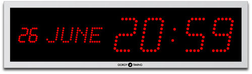 Orologio contemporaneo - LEDICA® REVERSO 10.M - Gorgy Timing - per installazioni a soffitto / digitale / in alluminio