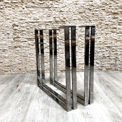 Base Per Tavolo Alto In Acciaio Inox 108cm - Per Tavoli Fino A 130x70cm, Robusta E Stabile - Foto 9