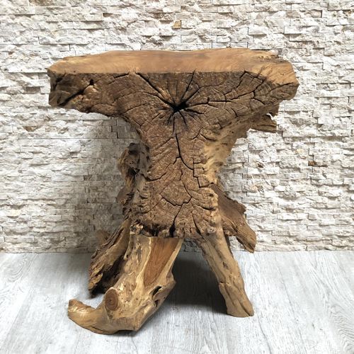 Consolle design originale - INDIANA - ARRELART - in teak / con supporto in teak / su misura