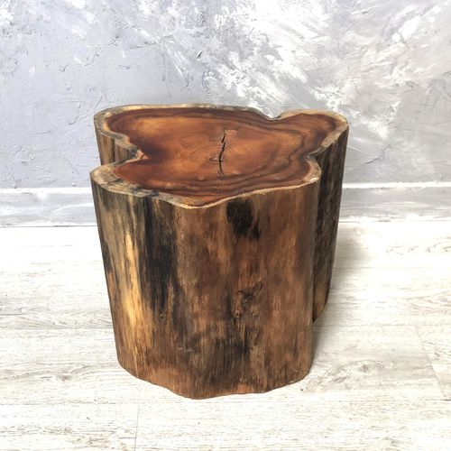 Tavolo d'appoggio design originale - JACK - ARRELART - in teak / con supporto in teak / su misura