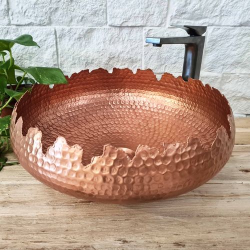 Lavabo da appoggio - SUNSET - ARRELART - in rame / personalizzabile / su misura