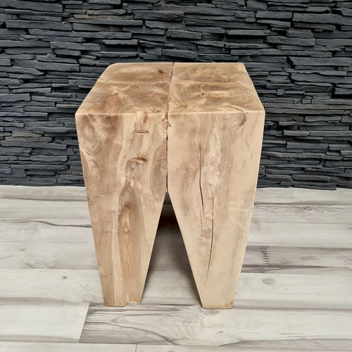 Tavolo d'appoggio in stile scandinavo - VINNY - ARRELART - in teak / con supporto in teak / quadrato