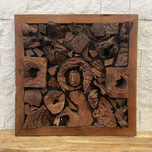 Pannello decorativo in teak - GIORGIO - ARRELART - da parete / verniciato / di lunga durata
