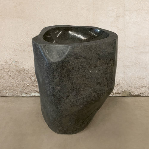 Lavabo autoportante - PEDEST14 - ARRELART - in pietra naturale / in Riverstone® / personalizzabile