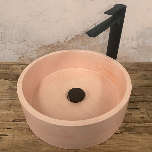 Lavabo da appoggio - PINK LAKE - ARRELART - in terrazzo / personalizzabile / su misura