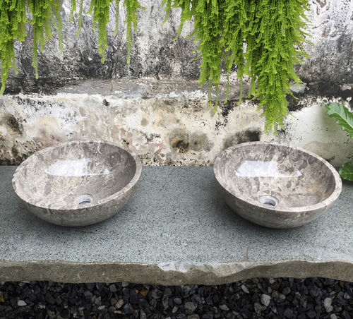 Lavabo da appoggio - EVANS - ARRELART - in marmo / personalizzabile / su misura