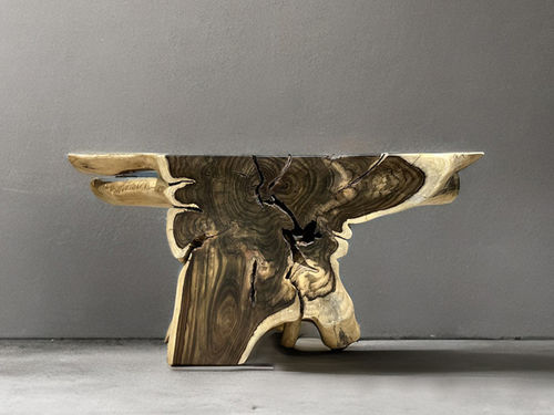 Consolle contemporanea - SIMONE - ARRELART - in legno tropicale / con supporto in legno massiccio / su misura